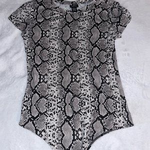 Snake print bodysuit